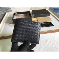 보테가 인트레치아토 반지갑 블랙 양가죽 11x9.5cm