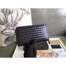 보테가 인트레치아토 지퍼 장지갑 블랙 19x11cm