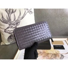 보테가 인트레치아토 지퍼 장지갑 그레이 19x11cm